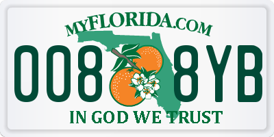 FL license plate 0088YB