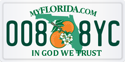 FL license plate 0088YC