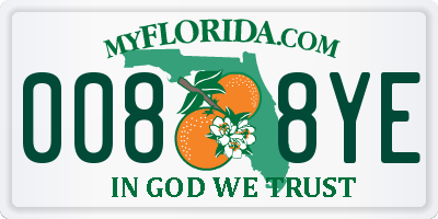 FL license plate 0088YE