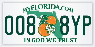 FL license plate 0088YP