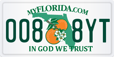 FL license plate 0088YT