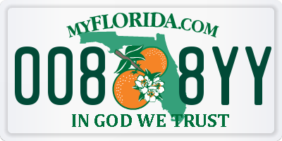 FL license plate 0088YY
