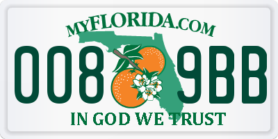FL license plate 0089BB