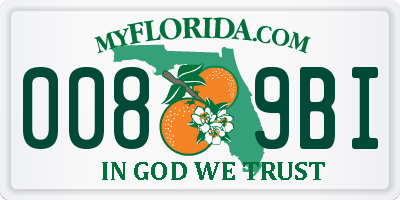FL license plate 0089BI