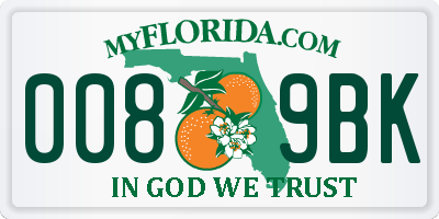 FL license plate 0089BK