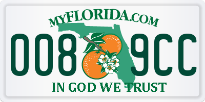 FL license plate 0089CC
