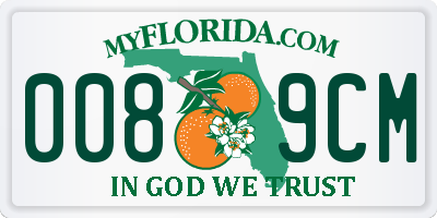 FL license plate 0089CM