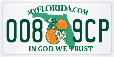 FL license plate 0089CP