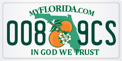FL license plate 0089CS