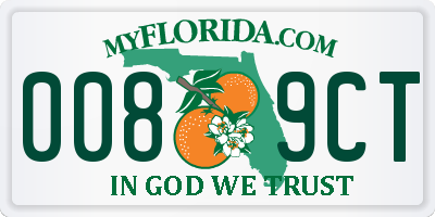 FL license plate 0089CT