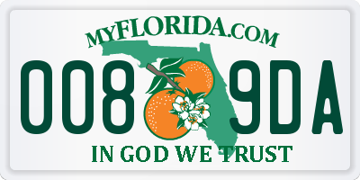 FL license plate 0089DA