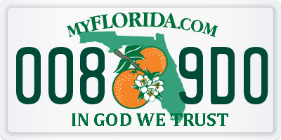 FL license plate 0089DO