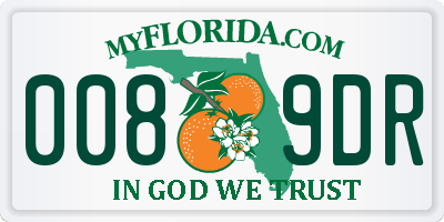 FL license plate 0089DR