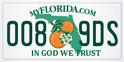 FL license plate 0089DS