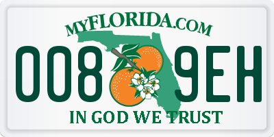 FL license plate 0089EH