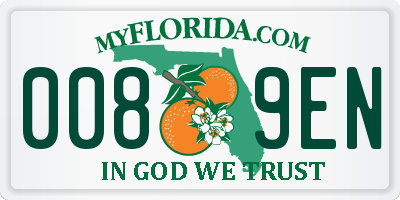 FL license plate 0089EN