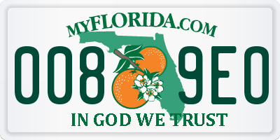 FL license plate 0089EO