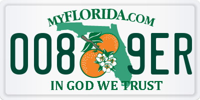 FL license plate 0089ER