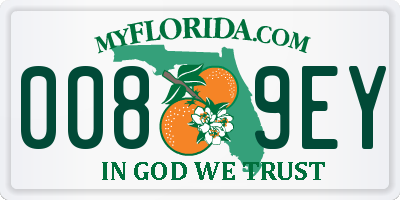 FL license plate 0089EY