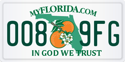 FL license plate 0089FG