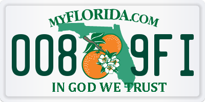 FL license plate 0089FI