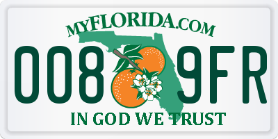 FL license plate 0089FR