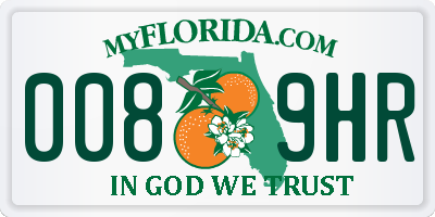 FL license plate 0089HR