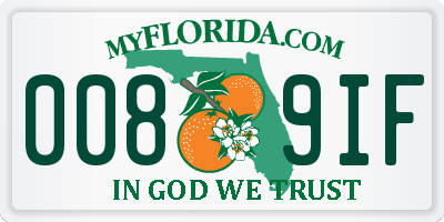 FL license plate 0089IF