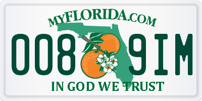 FL license plate 0089IM