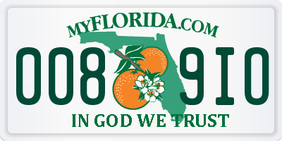 FL license plate 0089IO