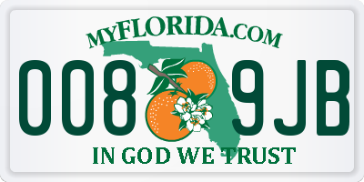 FL license plate 0089JB