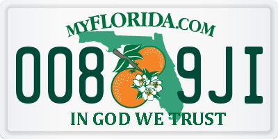 FL license plate 0089JI