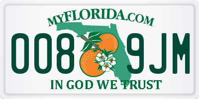 FL license plate 0089JM