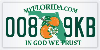 FL license plate 0089KB