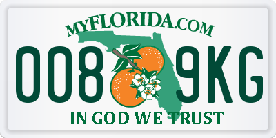 FL license plate 0089KG