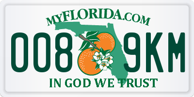 FL license plate 0089KM