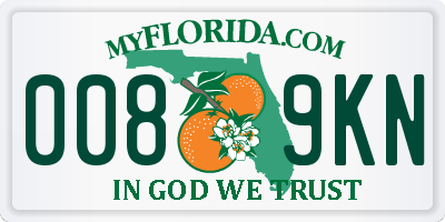 FL license plate 0089KN