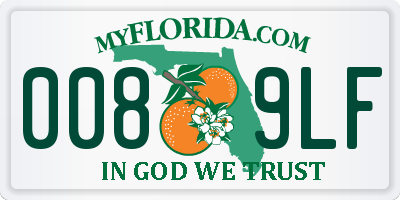 FL license plate 0089LF