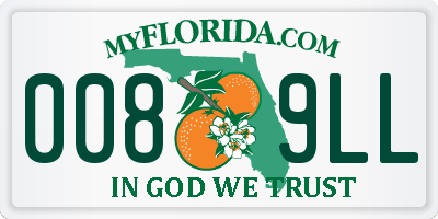 FL license plate 0089LL