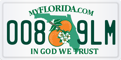 FL license plate 0089LM