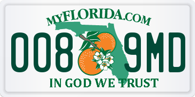 FL license plate 0089MD