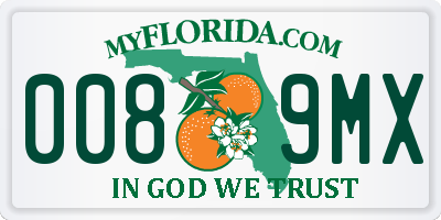 FL license plate 0089MX