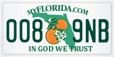 FL license plate 0089NB