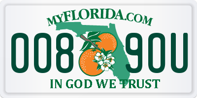 FL license plate 0089OU