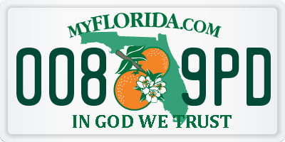 FL license plate 0089PD