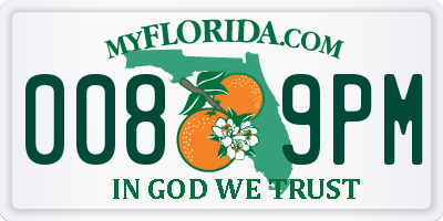 FL license plate 0089PM
