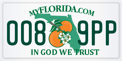 FL license plate 0089PP