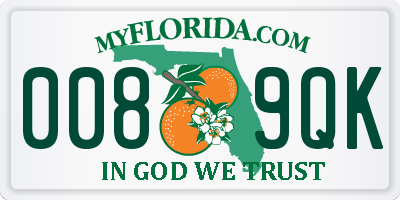 FL license plate 0089QK