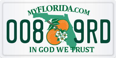 FL license plate 0089RD