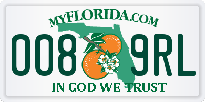 FL license plate 0089RL